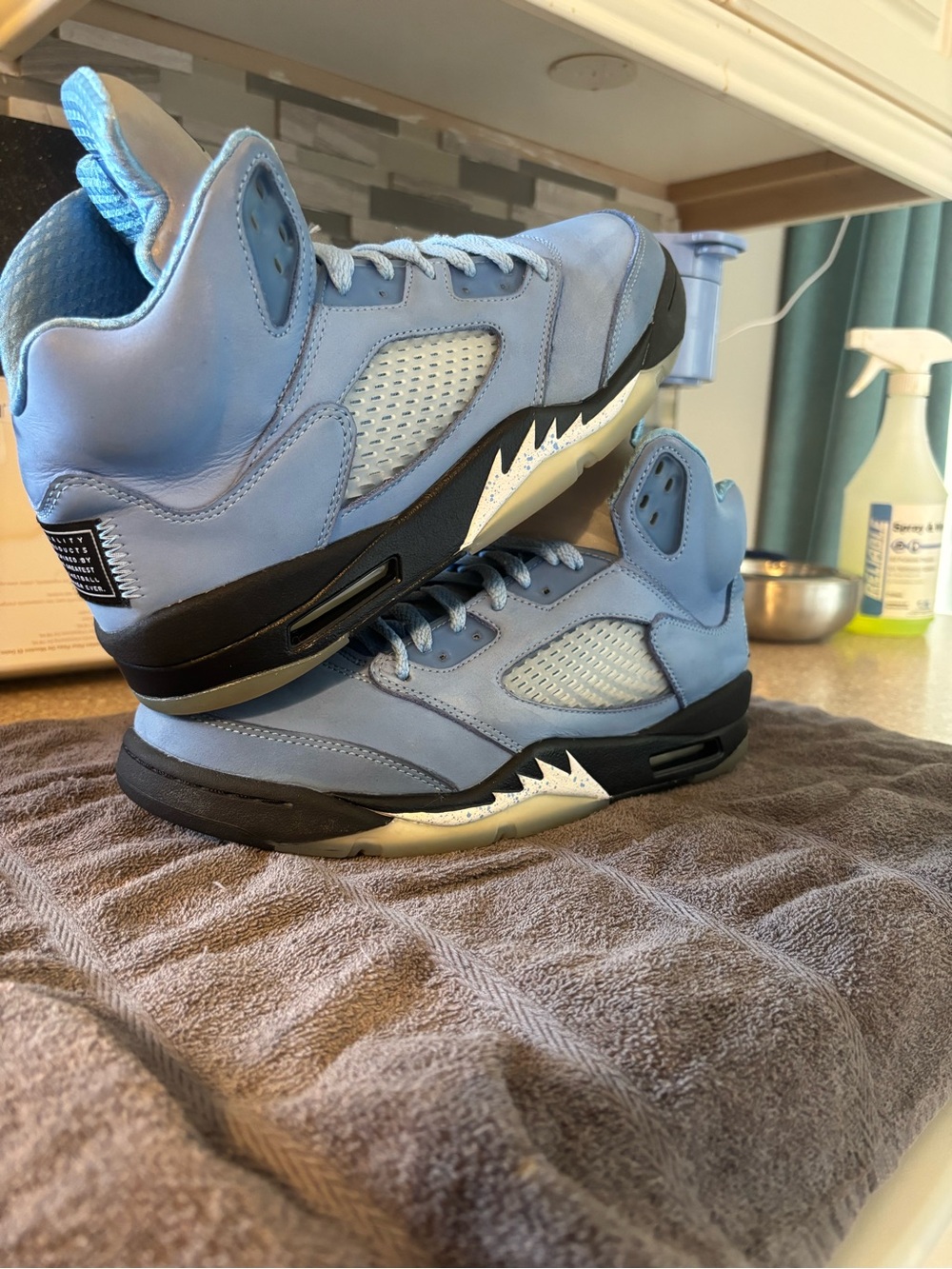 Jordan Men’s Sneakers in Light Blue and Black